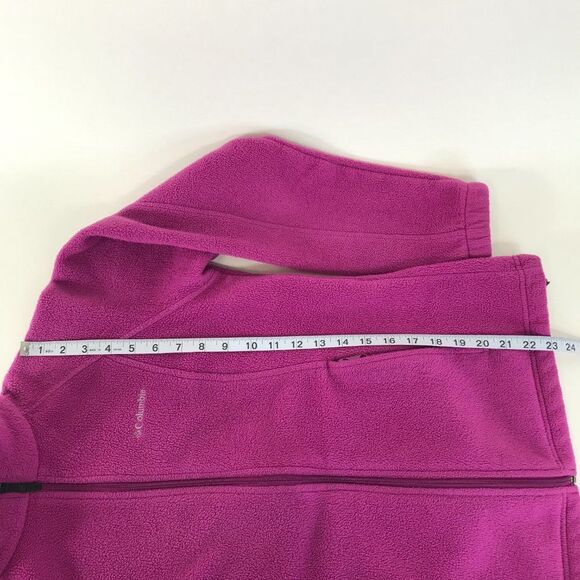 Columbia Full Zip Fleece Jacket Women's Size Medium Pockets Logo Mock Neck - Picture 12 of 14
